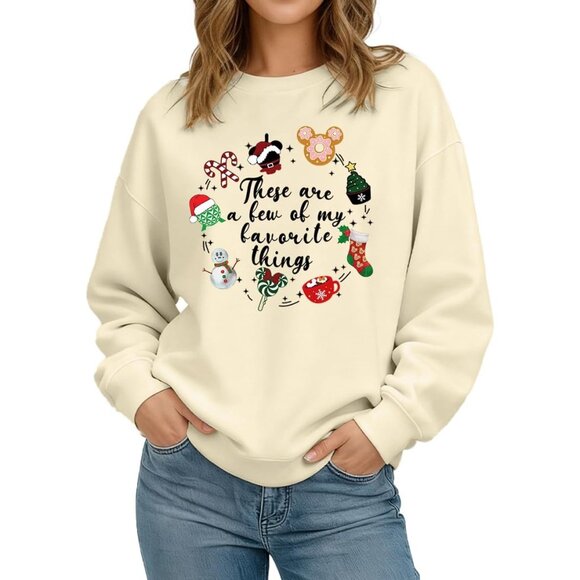 Other - Christmas Sweatshirt for Women Cozy Cotton Blend Snowman Tree Graphic